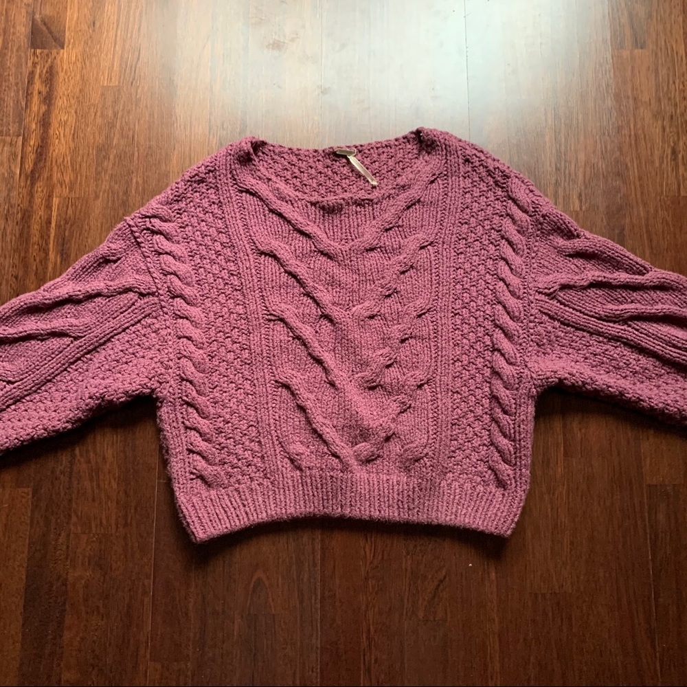 Free People maroon sweater